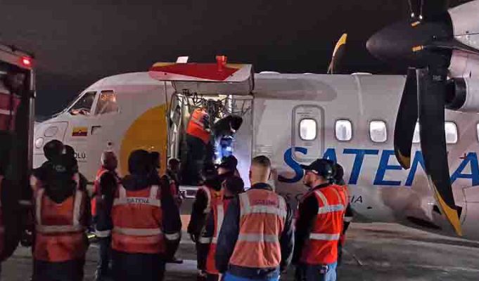 SATENA despliega puente aéreo con alimentos, medicinas y personal médico para el Pacífico colombiano